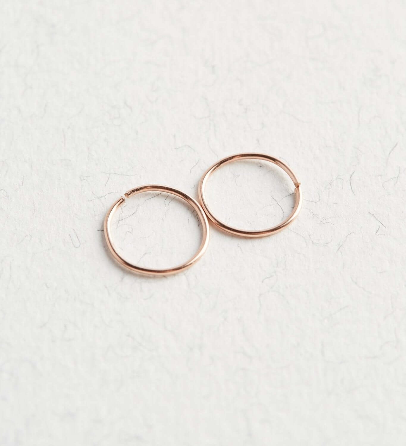 14k Rose Gold Hoop Earrings - Jewellery Hut