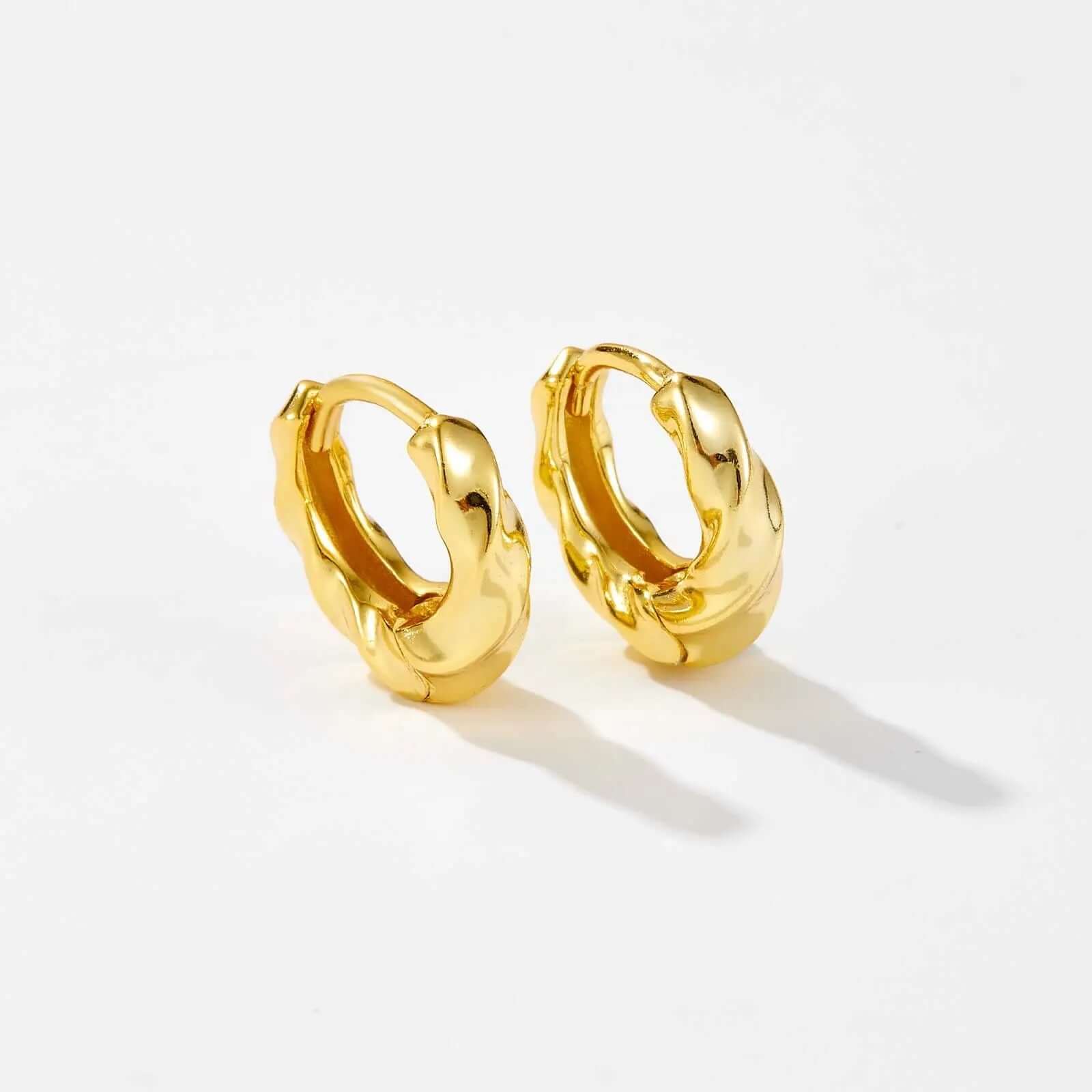 18k Gold Vermeil Chunky Twist Hoops - Jewellery Hut