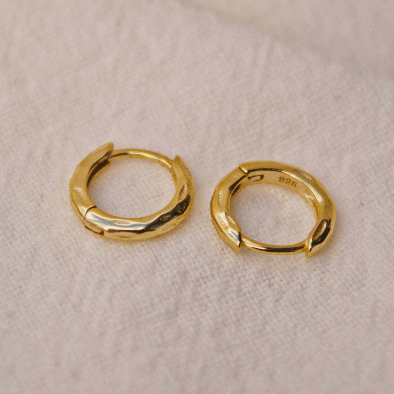 18K Gold Vermeil Huggie Hoop Earrings - Jewellery Hut