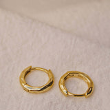 18K Gold Vermeil Huggie Hoop Earrings - Jewellery Hut