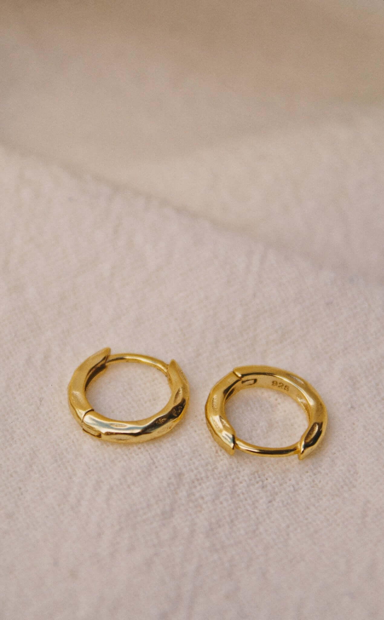18K Gold Vermeil Huggie Hoop Earrings - Jewellery Hut