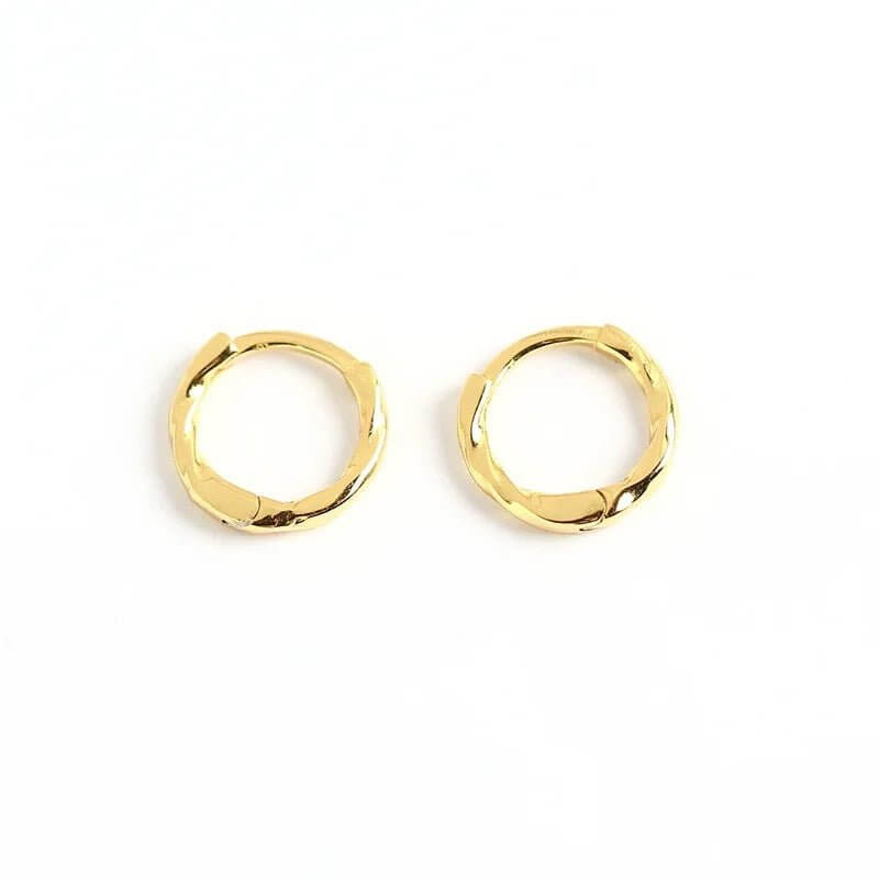 18K Gold Vermeil Huggie Hoop Earrings - Jewellery Hut