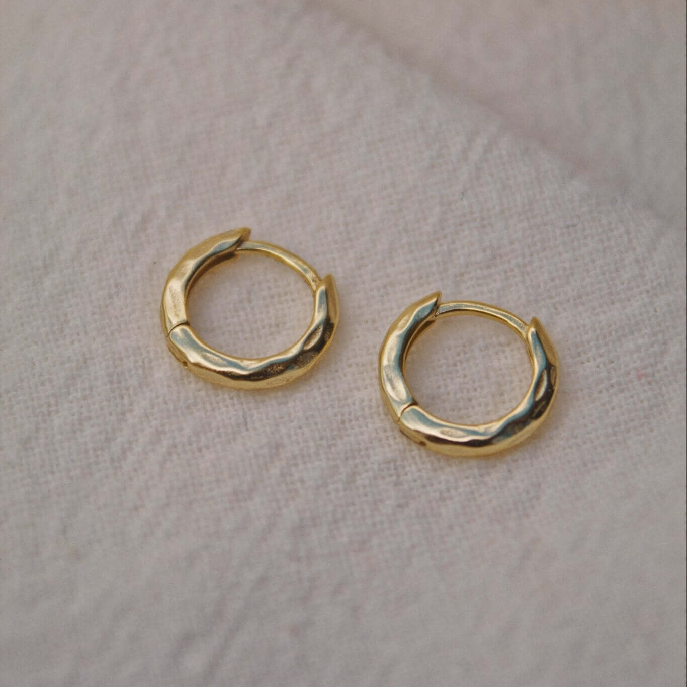 18K Gold Vermeil Huggie Hoop Earrings - Jewellery Hut