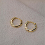 18K Gold Vermeil Huggie Hoop Earrings - Jewellery Hut