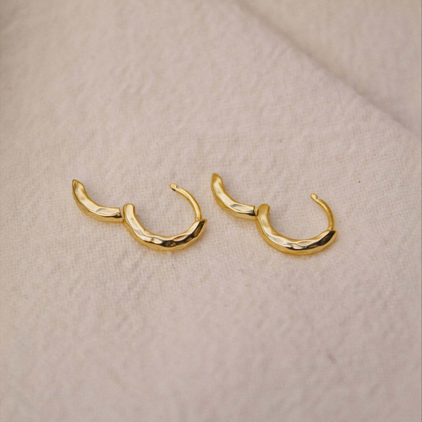 18K Gold Vermeil Huggie Hoop Earrings - Jewellery Hut