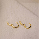 18K Gold Vermeil Huggie Hoop Earrings - Jewellery Hut