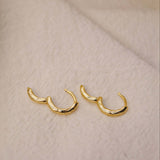 18K Gold Vermeil Huggie Hoop Earrings - Jewellery Hut