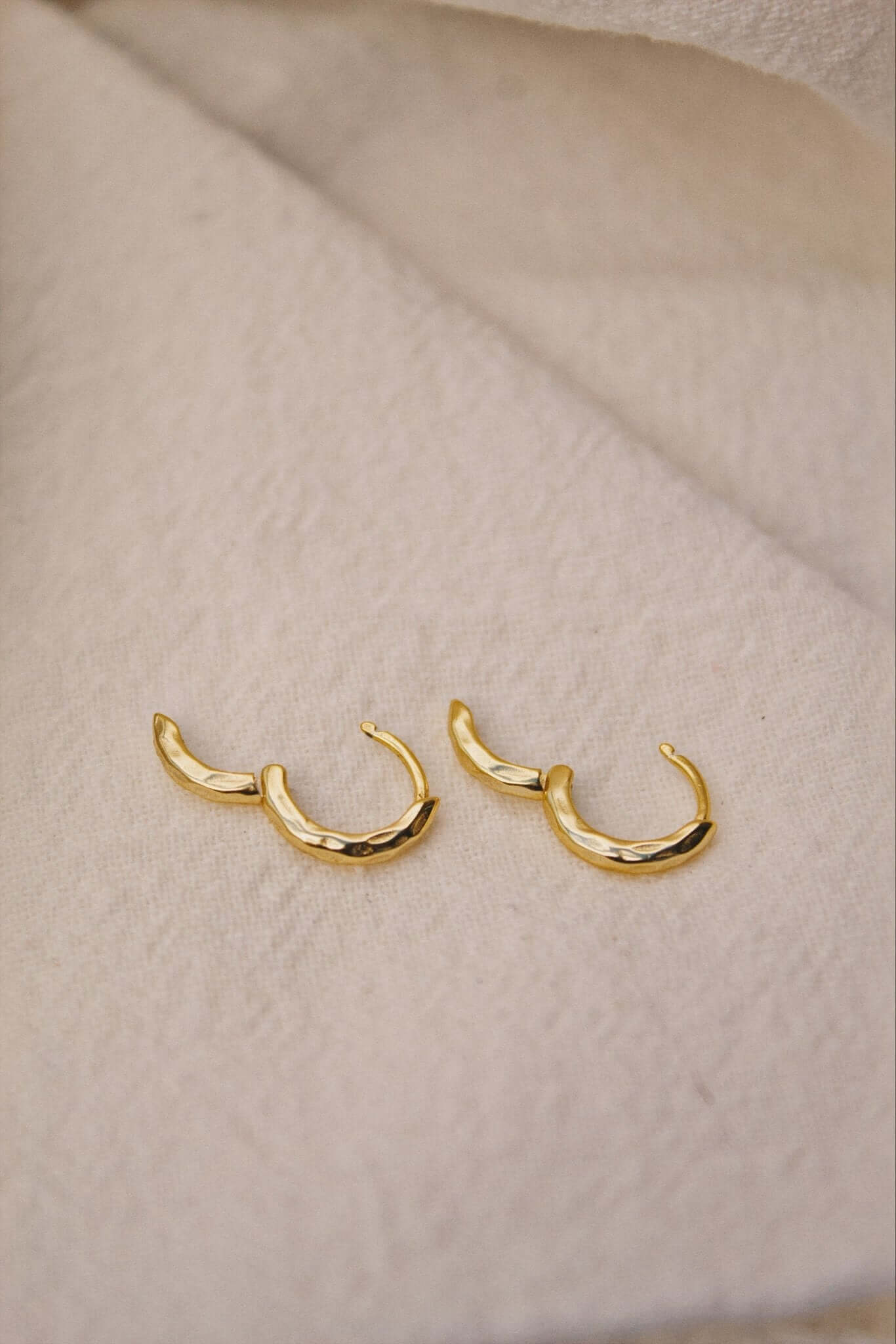 18K Gold Vermeil Huggie Hoop Earrings - Jewellery Hut