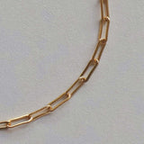 Gold Paper Clip Chain Bracelet