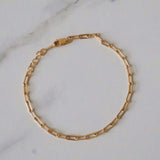 Gold Paper Clip Chain Bracelet