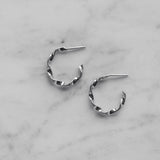 Sterling Silver Twisted Hoop Earrings