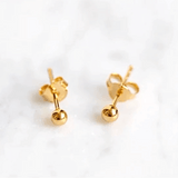 9K Yellow Gold Ball Stud Earrings - Jewellery Hut