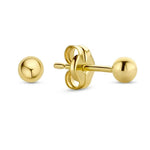 9K Yellow Gold Ball Stud Earrings - Jewellery Hut