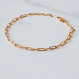 Gold Paper Clip Chain Bracelet