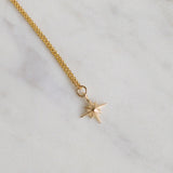 14K Gold North Star Necklace