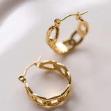 Gold Chain Hoop Earrings