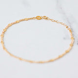 14K Gold Filled Sunburst Anklet