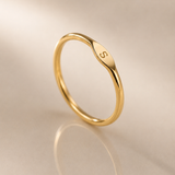 Personalised Initial Gold Signet Ring