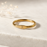 Personalised Initial Gold Signet Ring