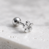 Sterling Silver Tiny Flower Cartilage Earring