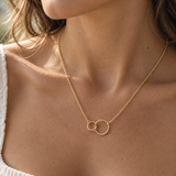 14K Gold Interlocking Circles Necklace