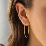 14K Gold Sleeper Hoops