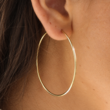 14K Gold Sleeper Hoops