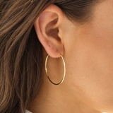 14K Gold Sleeper Hoops