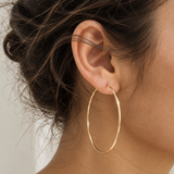 14K Gold Sleeper Hoops