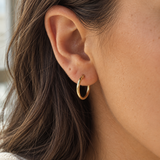 14K Gold Hinged Hoop Earrings