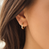 14K Gold Hinged Hoop Earrings