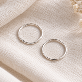 Sterling Silver Infinity Hoop Earrings