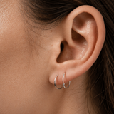 Sterling Silver Infinity Hoop Earrings