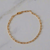 Gold Paper Clip Chain Bracelet