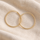 Solid 14K Gold Hoop Earrings 20mm