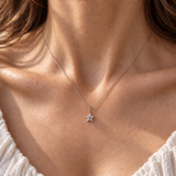 Sterling Silver Flower Necklace