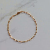 Gold Paper Clip Chain Bracelet