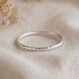 Sterling Silver Stacking Ring Hammered Finish