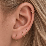 14K Gold Infinity Hoop Earrings