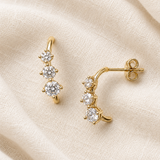 Tiny Gold Huggie Half Hoop Earrings