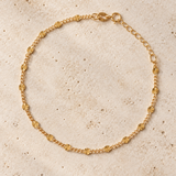 14K Gold Filled Sunburst Anklet