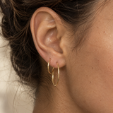 14K Gold Sleeper Hoops