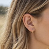 14K Gold Sleeper Hoops