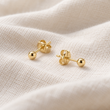 14k Yellow Gold Ball Stud Earrings