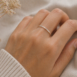 Sterling Silver Stacking Ring Hammered Finish