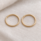 14K Gold Infinity Hoop Earrings