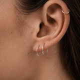 Sterling Silver Infinity Hoop Earrings