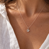 Sterling Silver Flower Pendant Necklace