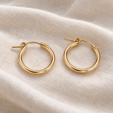 14K Gold Hinged Hoop Earrings