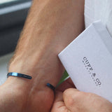 Blue Personalised Cuff Bracelet - Jewellery Hut